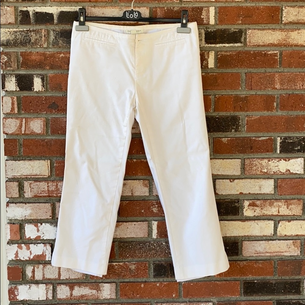 Women’s White Banana Republic Martin Stretch pants Size 4 Made in Thailand🇹🇭🤍